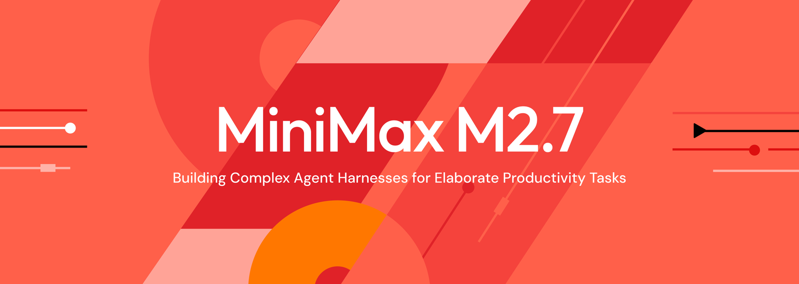 Official MiniMax M2.7 announcement hero image. Credit: MiniMax.